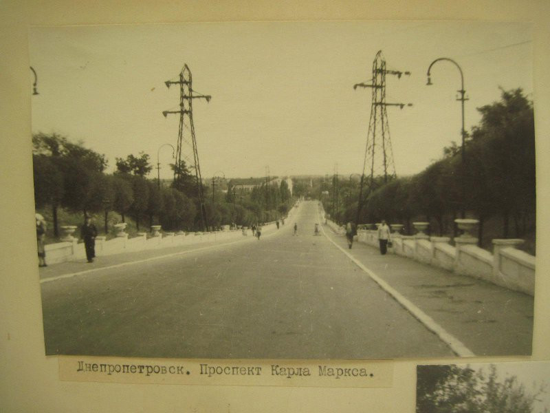 Украина  г  Днепропетровск  Проспект Д  Яворницкого  Екатерининский  Карла Маркса   Перспективный вид после благоустройства  Музей Академии архитектуры СССР