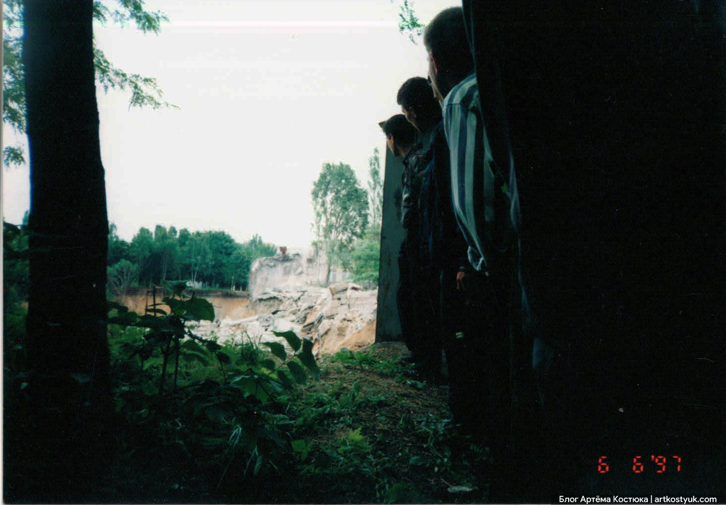 оползень на Тополе в Днепропетровске 1997